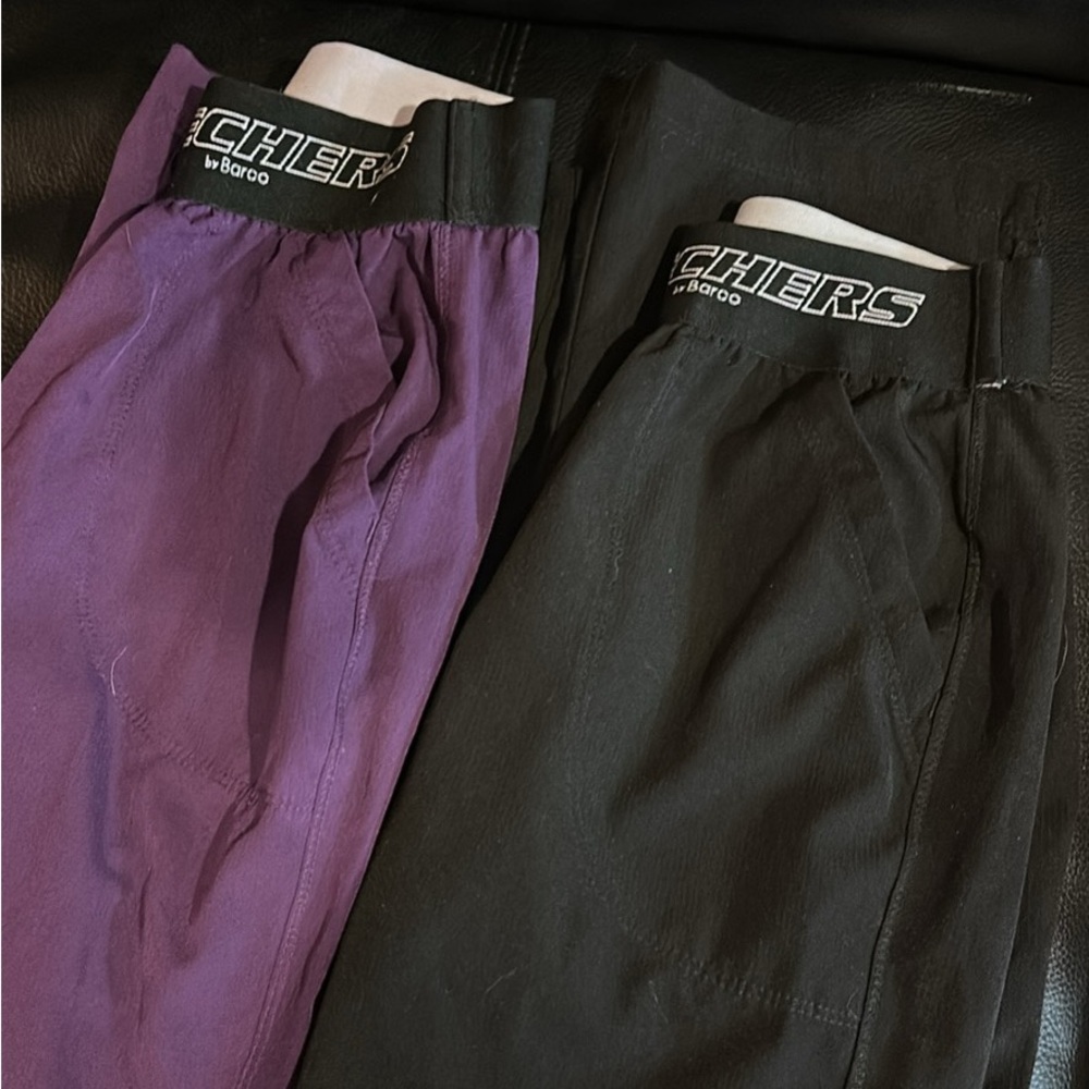 Skechers Black and Purple scrub Pants